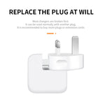 2 cái Bộ chuyển đổi nguồn XJ01 cho sạc iPad 10W 12W & sạc dòng MacBook, phích cắm Anh, phích cắm Anh