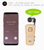 Tai nghe Bluetooth chống trộm F980 CSR4.1 cáp rút, nhắc nhở rung cuộc gọi, màu trắng