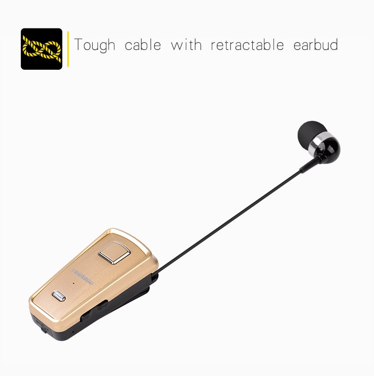 Tai nghe Bluetooth chống trộm F980 CSR4.1 cáp rút, nhắc nhở rung cuộc gọi, màu trắng