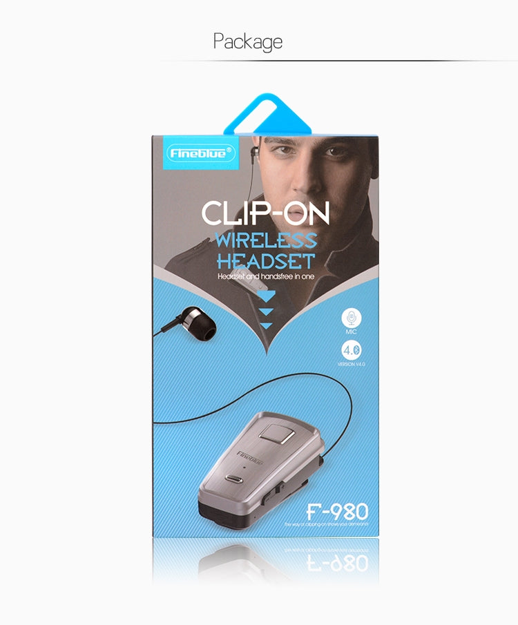 Tai nghe Bluetooth chống trộm F980 CSR4.1 cáp rút, nhắc nhở rung cuộc gọi, màu trắng