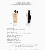 Tai nghe Bluetooth chống trộm F980 CSR4.1 cáp rút, nhắc nhở rung cuộc gọi, màu trắng