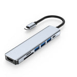 Trạm kết nối 7 trong 1 HDMI+SD/TF+USB2.0x2+USB3.0+PD sang Type-C HUB, trạm 7 trong 1