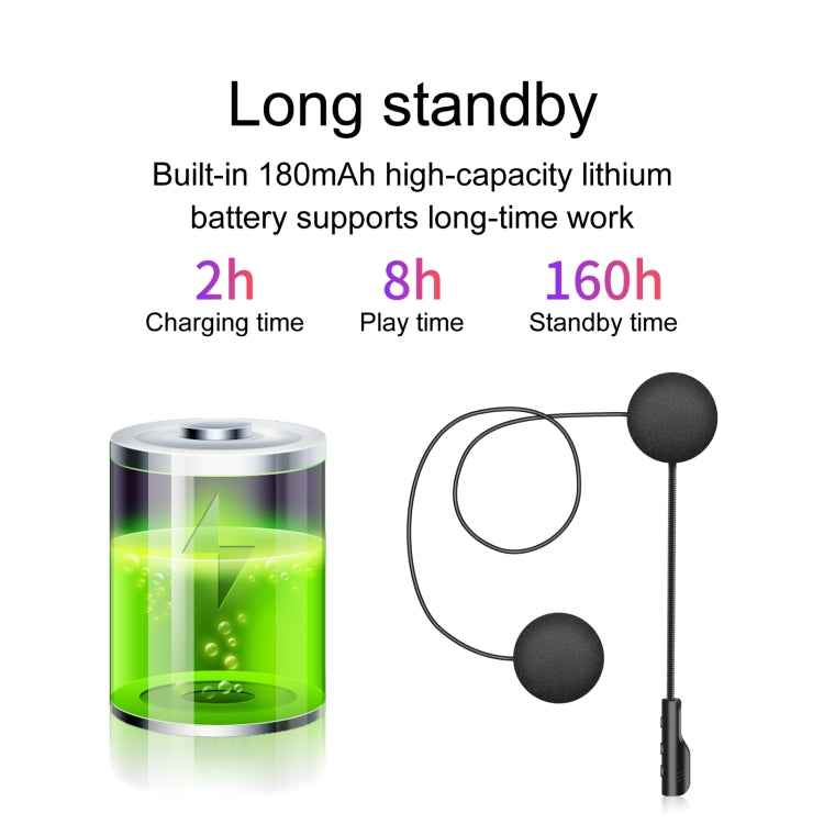 Tai nghe Bluetooth mũ bảo hiểm xe máy T4 BT 5.0 Stereo kết nối tự động hỗ trợ SIRI, T4