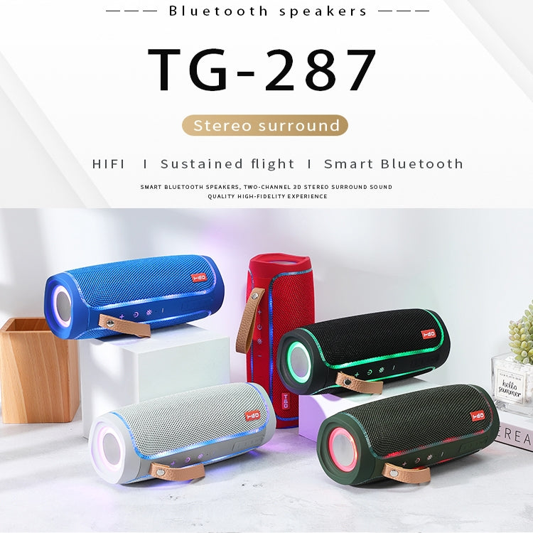 Loa Bluetooth Bass Subwoofer Stereo Không Dây Di Động Đèn LED Nhấp Nháy T&G TG287 FM / Thẻ TF / USB