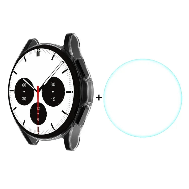 Ốp TPU mềm trong suốt phủ toàn bộ ENKAY Hat-Prince + Miếng dán kính cường lực HD, dành cho Samsung Galaxy Watch4 Classic 42mm, dành cho Samsung Watch4 Classic 46mm