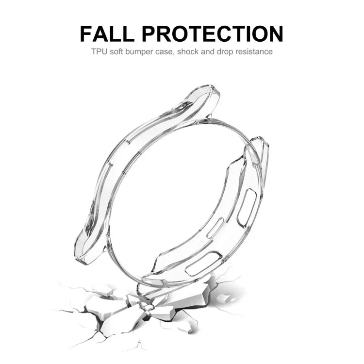 Ốp TPU mềm trong suốt phủ toàn bộ ENKAY Hat-Prince + Miếng dán kính cường lực HD, dành cho Samsung Galaxy Watch4 Classic 42mm, dành cho Samsung Watch4 Classic 46mm