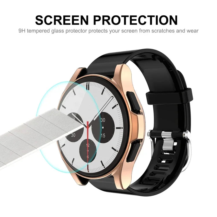 Cho Samsung Galaxy Watch4 Classic 46mm Ốp Mềm TPU Bọc Điện Toàn Diện ENKAY Hat-Prince + Kính Cường Lực Bảo Vệ Màn Hình HD Trong Suốt, Cho Samsung Galaxy Watch4 Classic 46mm