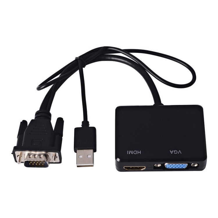 Bộ chuyển đổi VGA sang HDMI chia VGA kèm bộ chuyển đổi âm thanh 3.5mm