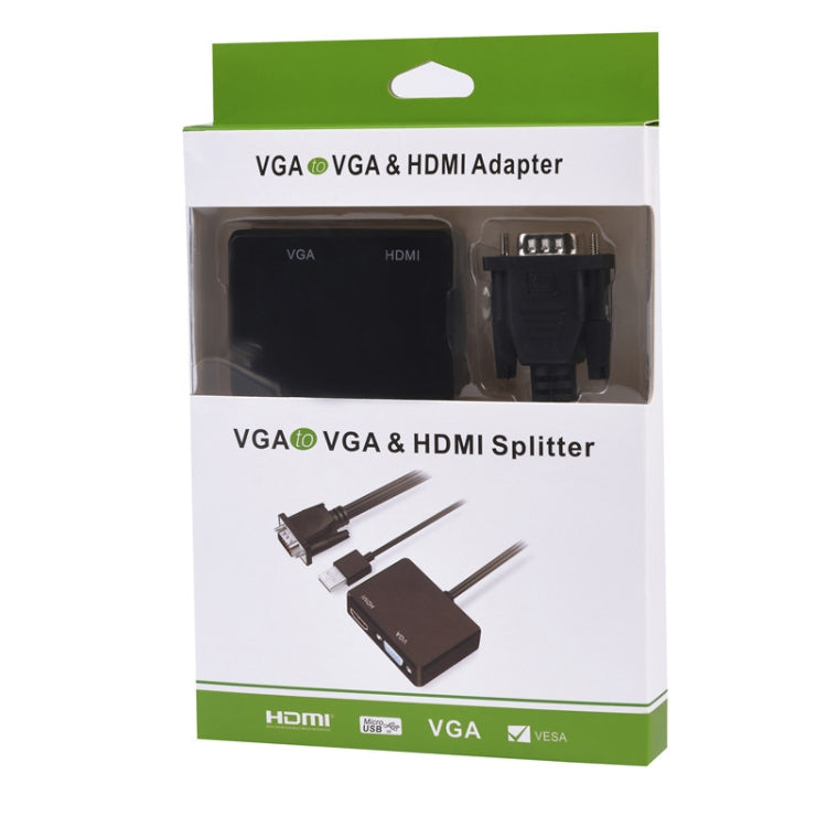 Bộ chuyển đổi VGA sang HDMI chia VGA kèm bộ chuyển đổi âm thanh 3.5mm