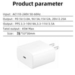 Bộ Sạc Nhanh 45W Cổng USB-C / Type-C M135, Phích Cắm Mỹ, Phích Cắm Mỹ