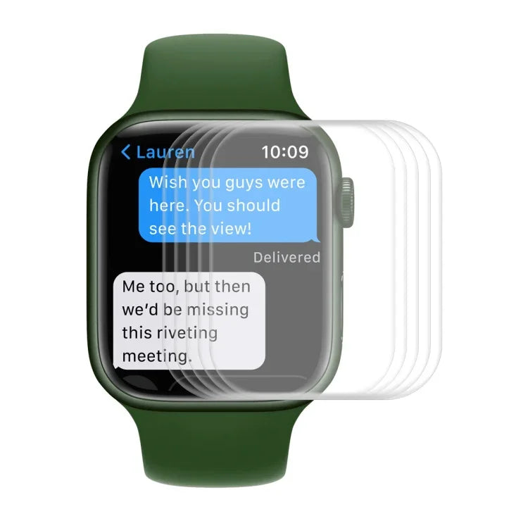 ENKAY Hat-Prince Hộp Bảo Vệ Màn Hình PET 3D Cong Toàn Màn Hình Uốn Nóng HD Thân Thiện Với Ốp Lưng Cho Apple Watch Series 9 / 8 / 7 41mm, 1 Cái Cho Apple Watch Series 7 41mm, 2 Cái Cho Apple Watch Series 7 41mm, 5 Cái Cho Apple Watch Series 7 41mm