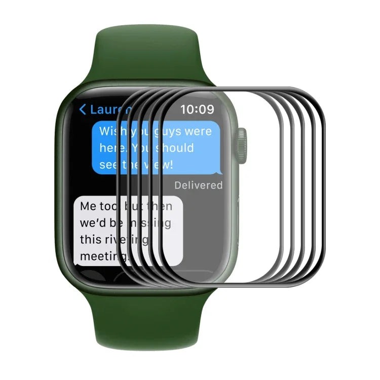 ENKAY Hat-Prince Hộp Bảo Vệ Màn Hình PET 3D Cong Toàn Màn Hình Uốn Nóng HD Thân Thiện Với Ốp Lưng Cho Apple Watch Series 9 / 8 / 7 41mm, 1 Cái Cho Apple Watch Series 7 41mm, 2 Cái Cho Apple Watch Series 7 41mm, 5 Cái Cho Apple Watch Series 7 41mm