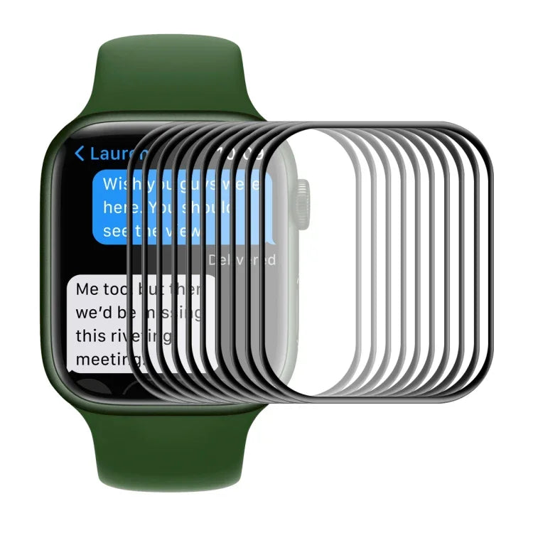 ENKAY Hat-Prince Hộp Bảo Vệ Màn Hình PET 3D Cong Toàn Màn Hình Uốn Nóng HD Thân Thiện Với Ốp Lưng Cho Apple Watch Series 9 / 8 / 7 45mm, 1 Cái Cho Apple Watch Series 7 45mm, 2 Cái Cho Apple Watch Series 7 45mm, 5 Cái Cho Apple Watch Series 7 45mm