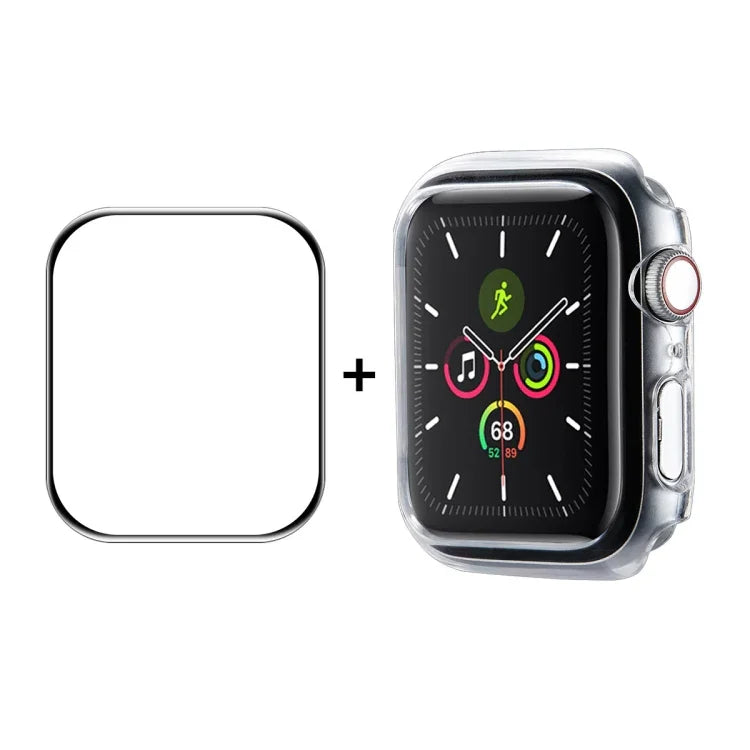 ENKAY Hat-Prince Khung PC + Màng Bảo Vệ Màn Hình PMMA HD Bao Phủ Toàn Bộ Cho Apple Watch Series 7 45mm