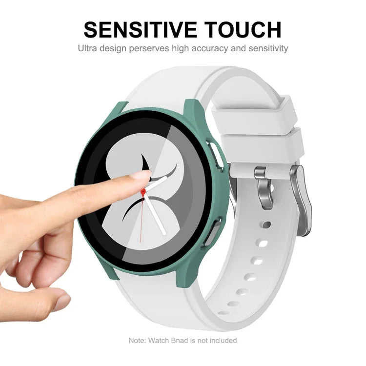 Ốp Kết Hợp Khung PC Bọc Toàn Diện + Kính Cường Lực Bảo Vệ Màn Hình ENKAY Hat-Prince Cho Samsung Galaxy Watch4 40mm