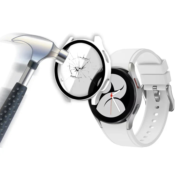Ốp Kết Hợp Khung PC Bọc Toàn Diện + Kính Cường Lực Bảo Vệ Màn Hình ENKAY Hat-Prince Cho Samsung Galaxy Watch4 44mm