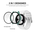 Ốp Kết Hợp Khung PC Bọc Toàn Diện + Kính Cường Lực Bảo Vệ Màn Hình ENKAY Hat-Prince Cho Samsung Galaxy Watch4 44mm
