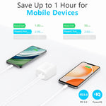 Bộ Sạc Nhanh Mini PD3.0 + QC3.0 Cổng Kép CS-20W kèm Cáp Dữ Liệu USB 3A sang Type-C, Bộ Sạc + Cáp USB sang Type-C