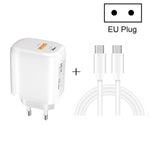 Bộ Sạc Nhanh Mini PD3.0 + QC3.0 Cổng Kép CS-20W kèm Cáp Dữ Liệu Type-C 3A sang Type-C, Bộ Sạc + Cáp Type-C sang Type-C