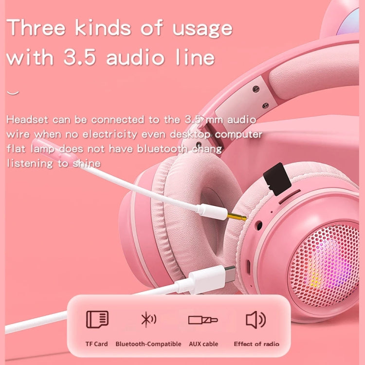 Tai nghe gập không dây Bluetooth 5.0 KE-01 tai thỏ, stereo có mic cho PC