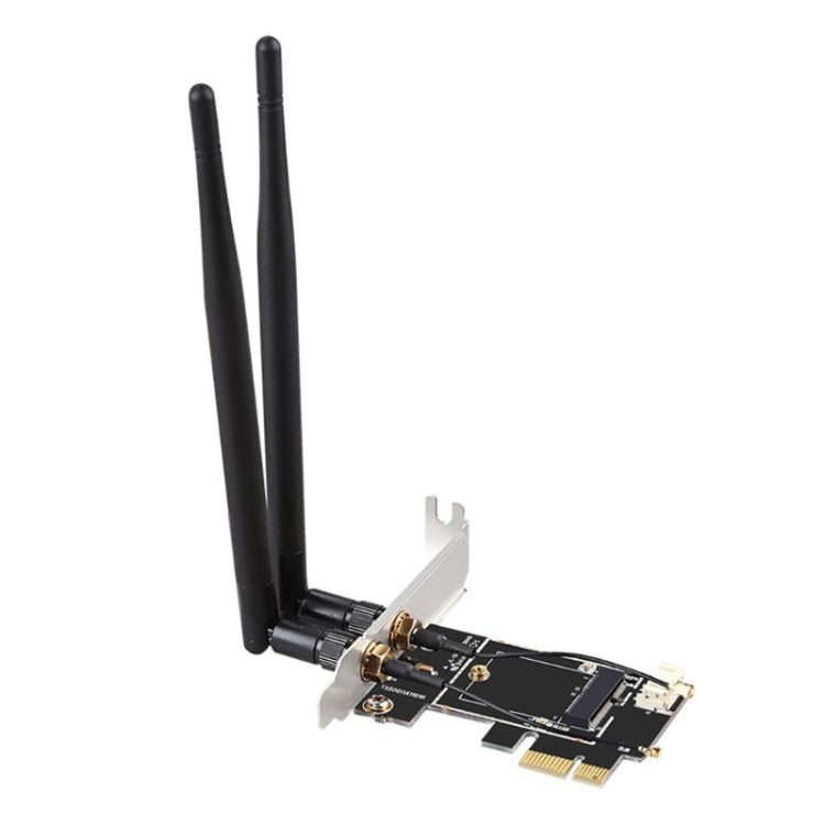 Bộ chuyển đổi card PCIE-1X sang NGFF-Ekey anten kép TXB001