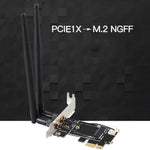 Bộ chuyển đổi card PCIE-1X sang NGFF-Ekey anten kép TXB001
