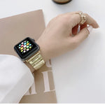 Dây kim loại thép không gỉ kiểu xích sáng tạo cho Apple Watch Series, 7 41mm / 6&SE&5&4 40mm / 3&2&1 38mm, 7 45mm / 6&SE&5&4 44mm / 3&2&1 42mm