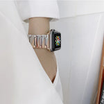 Dây kim loại thép không gỉ kiểu xích sáng tạo cho Apple Watch Series, 7 41mm / 6&SE&5&4 40mm / 3&2&1 38mm, 7 45mm / 6&SE&5&4 44mm / 3&2&1 42mm