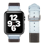 Dây da khóa bạc cho Apple Watch Series, 7 41mm / 6&SE&5&4 40mm / 3&2&1 38mm, 7 45mm / 6&SE&5&4 44mm / 3&2&1 42mm
