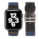 Dây da khóa bạc cho Apple Watch Series, 7 41mm / 6&SE&5&4 40mm / 3&2&1 38mm, 7 45mm / 6&SE&5&4 44mm / 3&2&1 42mm