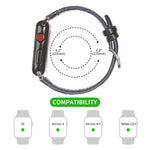 Dây da khóa bạc cho Apple Watch Series, 7 41mm / 6&SE&5&4 40mm / 3&2&1 38mm, 7 45mm / 6&SE&5&4 44mm / 3&2&1 42mm