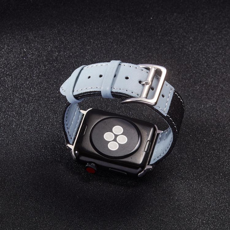 Dây da khóa bạc cho Apple Watch Series, 7 41mm / 6&SE&5&4 40mm / 3&2&1 38mm, 7 45mm / 6&SE&5&4 44mm / 3&2&1 42mm