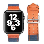 Dây da khóa bạc cho Apple Watch Series, 7 41mm / 6&SE&5&4 40mm / 3&2&1 38mm, 7 45mm / 6&SE&5&4 44mm / 3&2&1 42mm