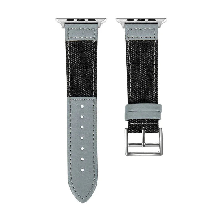Dây thay thế da denim fit cho Apple Watch Series, 7 41mm / 6&SE&5&4 40mm / 3&2&1 38mm, 7 45mm / 6&SE&5&4 44mm / 3&2&1 42mm