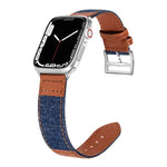Dây thay thế da denim fit cho Apple Watch Series, 7 41mm / 6&SE&5&4 40mm / 3&2&1 38mm, 7 45mm / 6&SE&5&4 44mm / 3&2&1 42mm