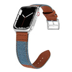 Dây thay thế da denim fit cho Apple Watch Series, 7 41mm / 6&SE&5&4 40mm / 3&2&1 38mm, 7 45mm / 6&SE&5&4 44mm / 3&2&1 42mm
