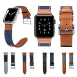 Dây thay thế da denim fit cho Apple Watch Series, 7 41mm / 6&SE&5&4 40mm / 3&2&1 38mm, 7 45mm / 6&SE&5&4 44mm / 3&2&1 42mm