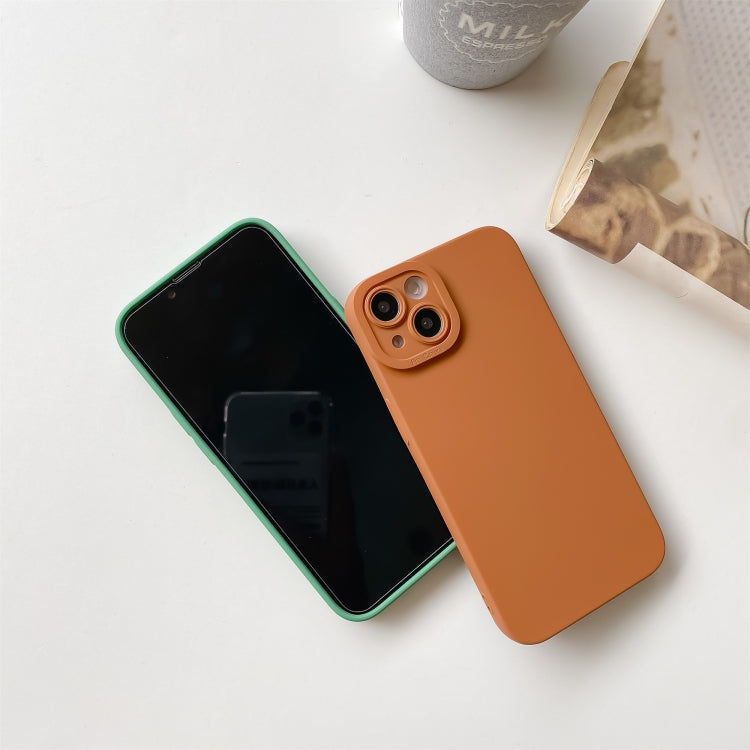 Straight-Edge Solid Color Liquid Silicone Shockproof Full Coverage Protective Case, For iPhone 13 Pro, For iPhone 13 Pro Max, For iPhone 13