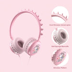 Tai nghe có dây hoạt hình dễ thương Y19 cho trẻ em kèm micro, tai nghe stereo âm nhạc mũ bảo hiểm quà tặng cho trẻ
