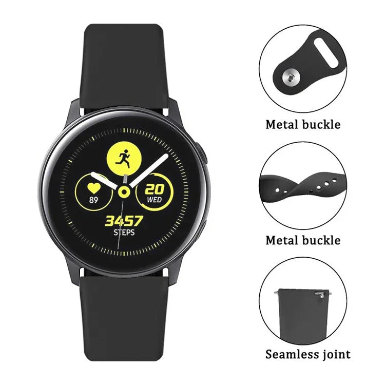 Dây silicone đơn sắc cho Samsung Galaxy Watch Active 22mm