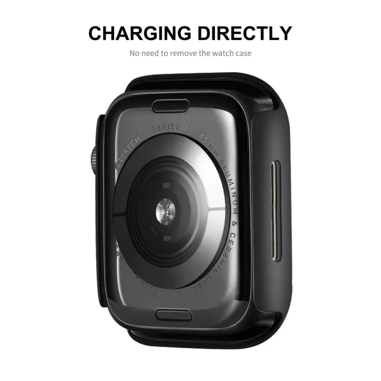 ENKAY Hat-Prince 2 trong 1 Khung PC + Kính Cường Lực 9H Bảo Vệ Bao Phủ Toàn Bộ Cho Apple Watch Series 7 41mm