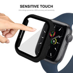 ENKAY Hat-Prince 2 trong 1 Khung PC + Kính Cường Lực 9H Bảo Vệ Bao Phủ Toàn Bộ Cho Apple Watch Series 7 41mm