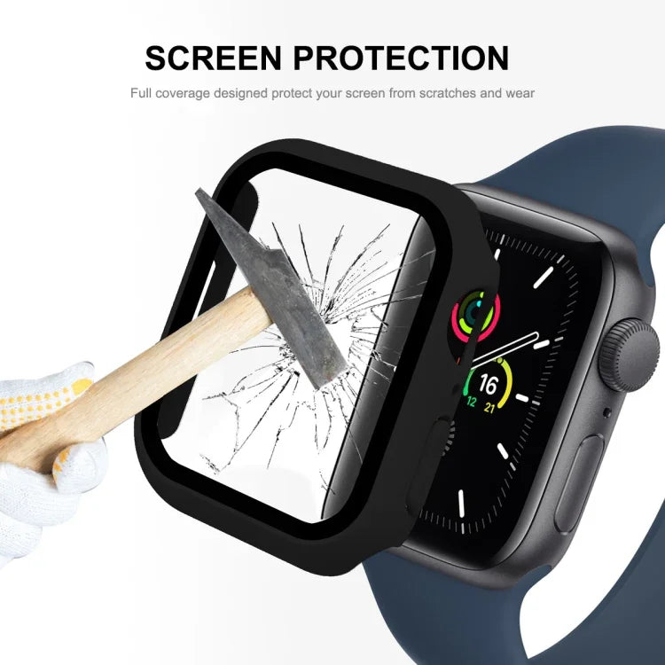 ENKAY Hat-Prince 2 trong 1 Khung PC + Kính Cường Lực 9H Bảo Vệ Bao Phủ Toàn Bộ Cho Apple Watch Series 7 41mm
