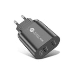 Bộ sạc nhanh 40W hai cổng PD / Type-C 002 cho dòng iPhone / iPad, phích cắm EU, phích cắm EU