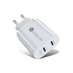 Bộ sạc nhanh 40W hai cổng PD / Type-C 002 cho dòng iPhone / iPad, phích cắm EU, phích cắm EU