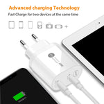 Bộ sạc nhanh 40W hai cổng PD / Type-C 002 cho dòng iPhone / iPad, phích cắm EU, phích cắm EU