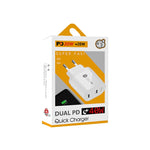 Bộ sạc nhanh 40W hai cổng PD / Type-C 002 cho dòng iPhone / iPad, phích cắm EU, phích cắm EU