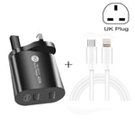 Bộ sạc nhanh 40W hai cổng PD / Type-C 002 với cáp dữ liệu USB-C sang 8 Pin, phích cắm UK, phích cắm UK + cáp Type-C sang 8 Pin