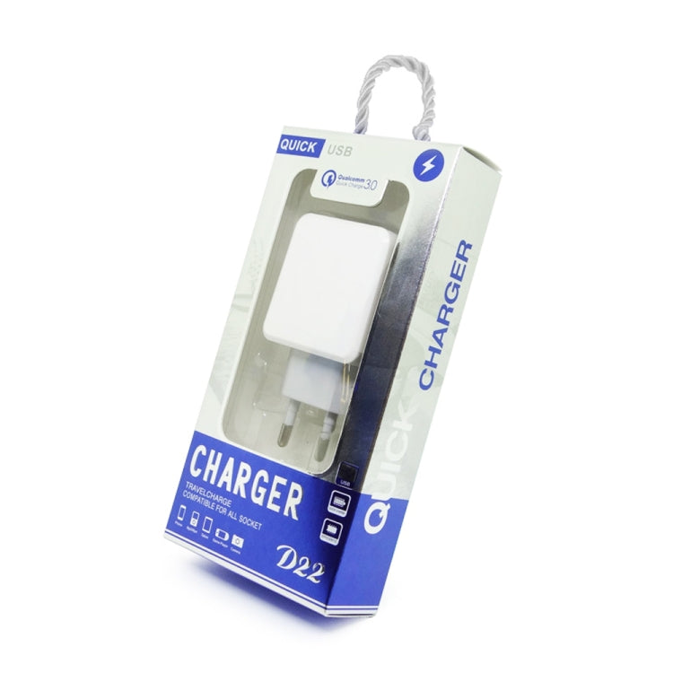 Bộ sạc USB cổng đơn 18W QC3.0 APD-2003 kèm cáp dữ liệu USB 1m sang Type-C, Phích cắm EU + cáp USB sang Type-C, Phích cắm US + cáp USB sang Type-C