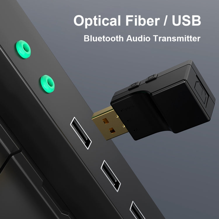 SW03 bộ phát âm thanh Bluetooth 5.0 2 trong 1 USB + SPDIF bộ chuyển đổi quang không dây độ trễ thấp cho TV, PC